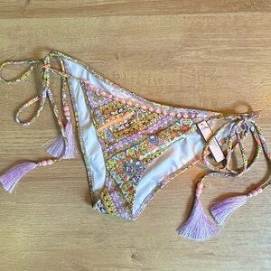 VICTORIA’S SECRET Boho Pastel Print Swim Bikini Bottoms NEW Women’s Small